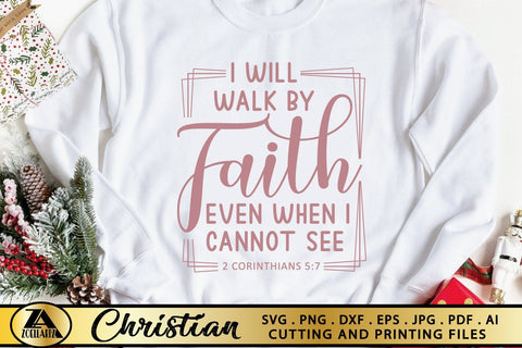 Faith SVG PNG EPS DXF Jesus SVG Christian Quote SVG Cut File SVG zoellartz 