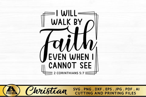Faith SVG PNG EPS DXF Jesus SVG Christian Quote SVG Cut File SVG zoellartz 