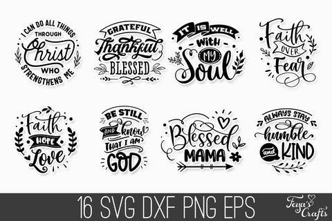 Faith SVG Quotes Bundle | Inspirational Quotes SVG SVG Feya's Fonts and Crafts 