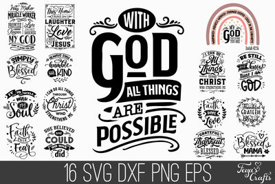 Faith SVG Quotes Bundle | Inspirational Quotes SVG SVG Feya's Fonts and Crafts 
