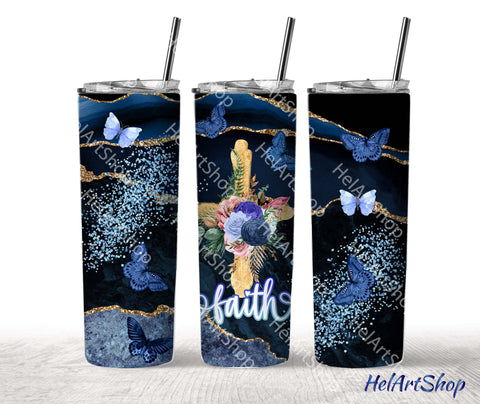 Faith Tumbler PNG | Christian Sublimation - So Fontsy