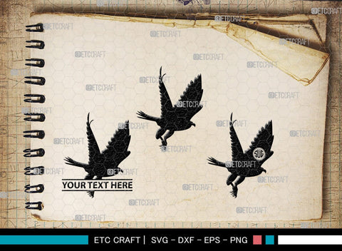 Falcon Bird Monogram, Falcon Bird Silhouette, Falcon Bird SVG, Bird Svg, Falcon Svg, Predator Bird Svg, SB00261 SVG ETC Craft 