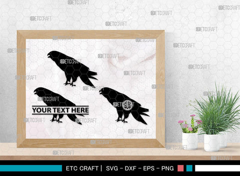 Falcon Bird Monogram, Falcon Bird Silhouette, Falcon Bird SVG, Bird Svg, Falcon Svg, Predator Bird Svg, SB00261 SVG ETC Craft 