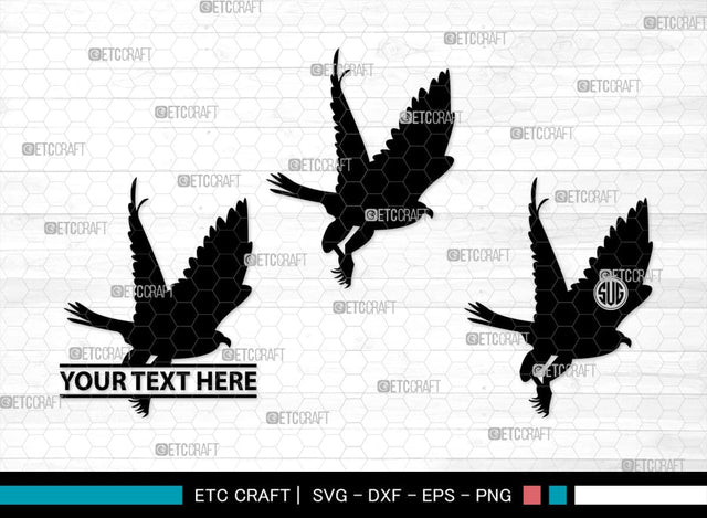 Falcon Bird Monogram, Falcon Bird Silhouette, Falcon Bird SVG, Bird Svg, Falcon Svg, Predator Bird Svg, SB00261 SVG ETC Craft 
