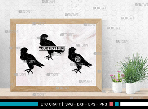 Falcon Bird Monogram, Falcon Bird Silhouette, Falcon Bird SVG, Bird Svg, Falcon Svg, Predator Bird Svg, SB00261 SVG ETC Craft 