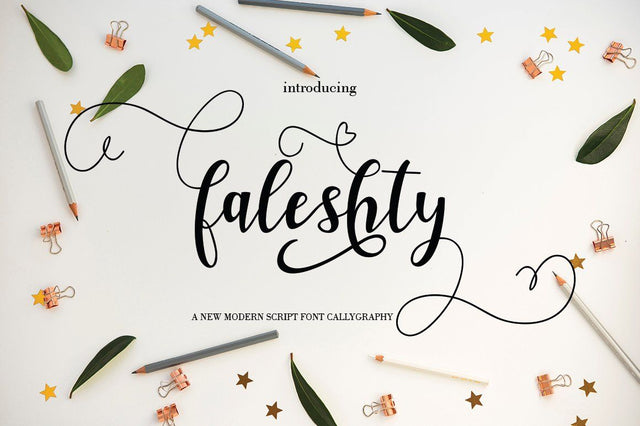 Faleshty Script Font mahyud creatif 
