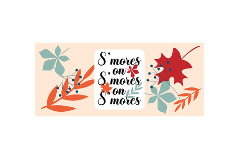 Fall 16 OZ Can Glass. Retro Glass. Autumn Can Glass Wrap SVG Olga Terlyanskaya 