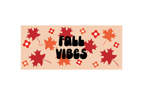 Fall 16 OZ Can Glass. Retro Glass. Autumn Can Glass Wrap SVG Olga Terlyanskaya 
