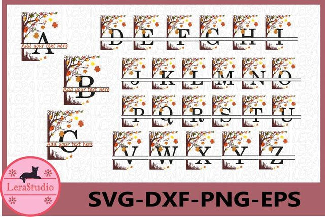 Fall Alphabet SVG SVG Lerastudio 