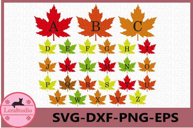 Fall Alphabet SVG SVG Lerastudio 