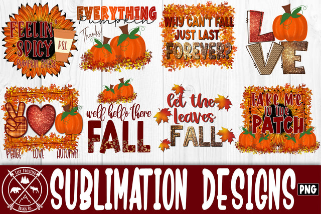 Fall and Autumn Sublimation Bundle|Fall png Sublimation Last Frontier Design Co. 