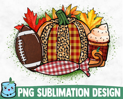 Fall And Football Sublimation Design Sublimation MintyMarshmallows 
