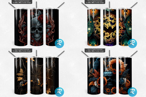 Fall And Halloween Png Tumbler Bundle Sublimation Regulrcrative 