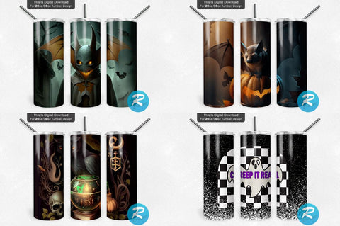 Fall And Halloween Png Tumbler Bundle Sublimation Regulrcrative 