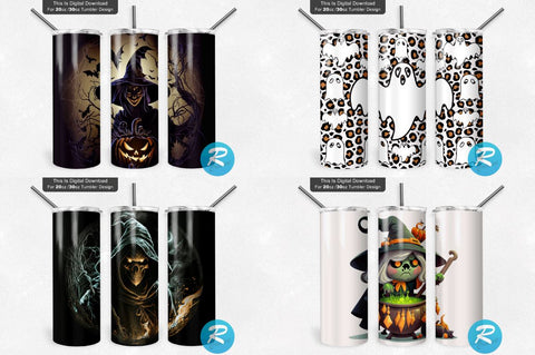 Fall And Halloween Png Tumbler Bundle Sublimation Regulrcrative 