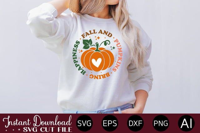 Fall And Pumpkins Bring Happiness Svg Design SVG designmaster24 