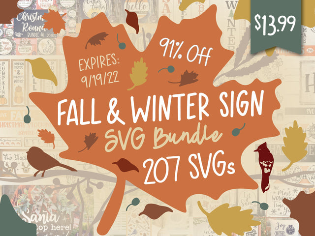 Fall and Winter Sign SVG Bundle Bundle So Fontsy Design Shop 
