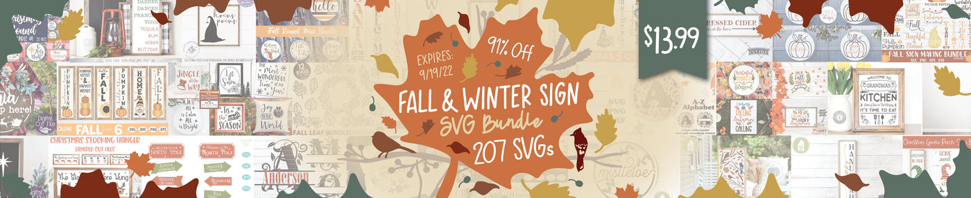Fall and Winter Sign SVG Bundle