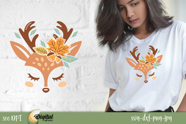 Fall Animals SVG. Autumn Design Deer SVG. SVG Evgenyia Guschina 