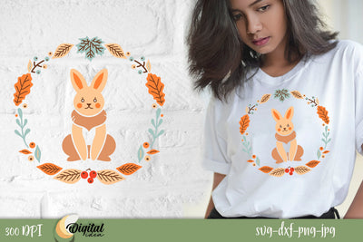 Fall Animals SVG . Funny Rabbit SVG. SVG Evgenyia Guschina 