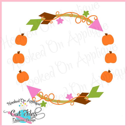 Fall Arrow Circle SVG DXF PNG EPS Cut File SVG Hooked On Applique 