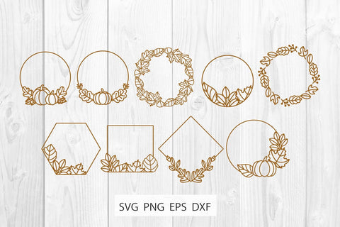 Fall Autumn monogram svg Bundle SVG dadan_pm 