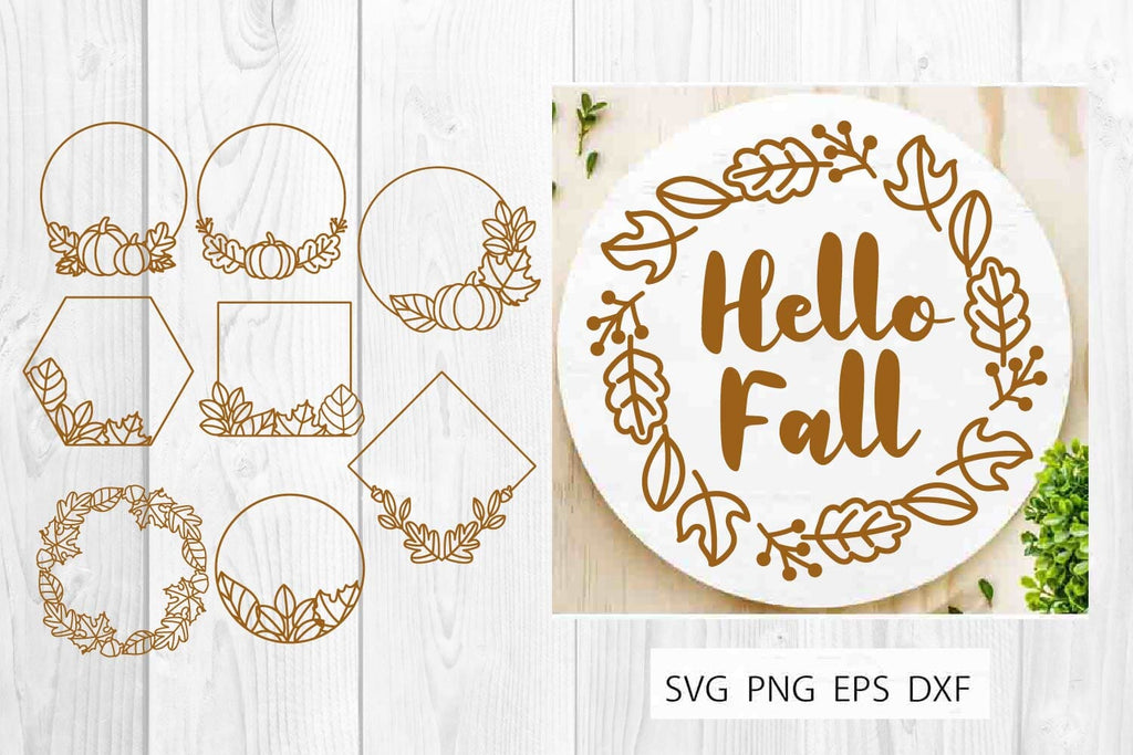 Fall Autumn monogram svg Bundle - So Fontsy