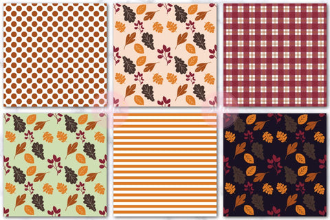 Fall Autumn Pattern Seamless Digital Papers Backgrounds Digital Pattern SineDigitalDesign 