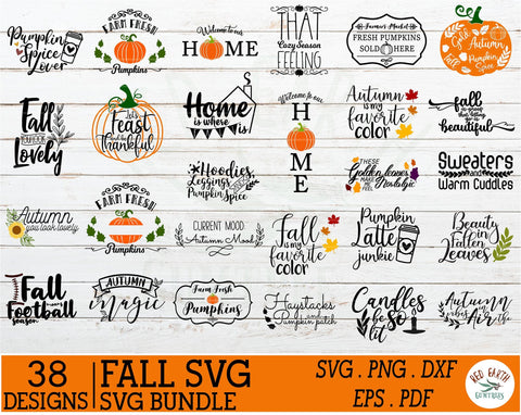 Fall Autumn Quotes and Monogram frames bundle SVG,Gnome svg SVG Redearth and gumtrees 