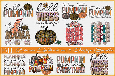 Fall Autumn Sublimation Bundle Sublimation Creativeart88 
