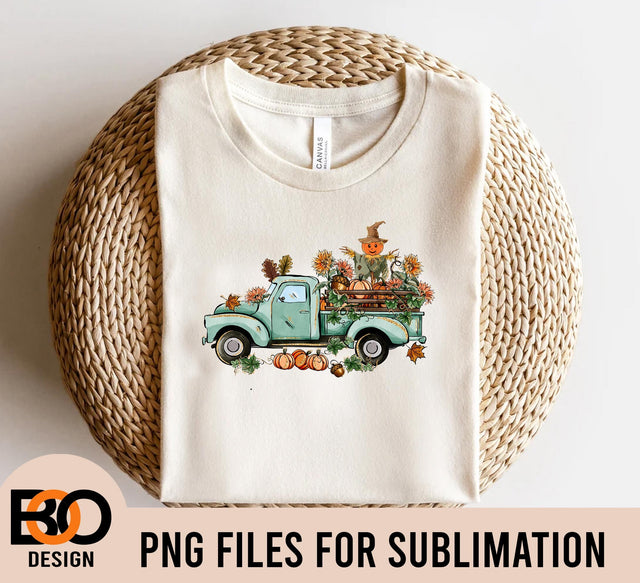 Fall Autumn Truck Car PNG, Fall Truck Png for Sublimation Designs Sublimation BOO-design 