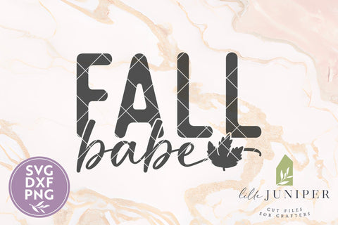 Fall Babe SVG Files, Autumn Shirt Design SVG LilleJuniper 