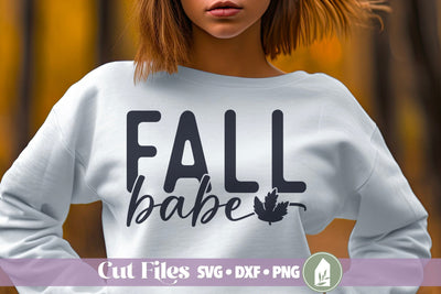 Fall Babe SVG Files, Autumn Shirt Design SVG LilleJuniper 
