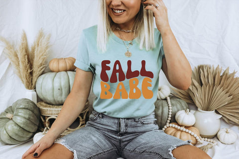 Fall Babe svg, Trendy Fall Sweatshirt png SVG Pickled Thistle Creative 