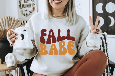 Fall Babe svg, Trendy Fall Sweatshirt png SVG Pickled Thistle Creative 