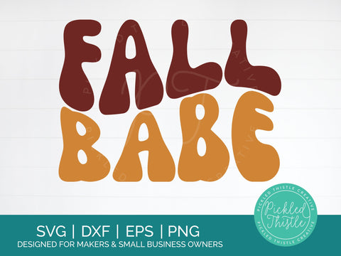 Fall Babe svg, Trendy Fall Sweatshirt png SVG Pickled Thistle Creative 