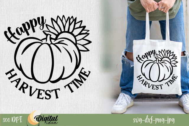 Fall Black inscription SVG. Harvest Time SVG. SVG Evgenyia Guschina 
