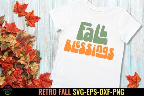Fall Blessings SVG I Retro Fall SVG I Autumn SVG I Groovy SVG Happy Printables Club 