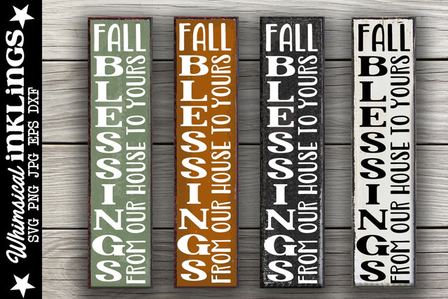 Fall Blessings-Vertical SVG SVG Whimsical Inklings 
