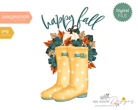Fall Boots Sublimation Sublimation Aja Nicole Designs 
