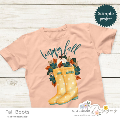 Fall Boots Sublimation Sublimation Aja Nicole Designs 