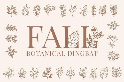 Fall - Branch Dingbat Font Font Masyafi Studio 