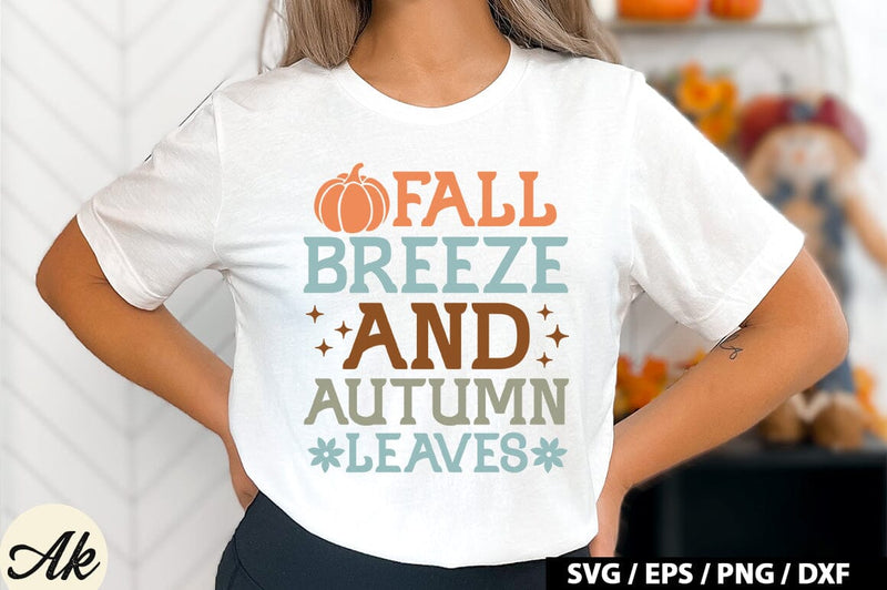 Fall breeze and autumn leaves Retro SVG SVG akazaddesign 