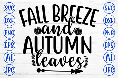 FALL BREEZE AND AUTUMN LEAVES SVG Cut File SVG Syaman 