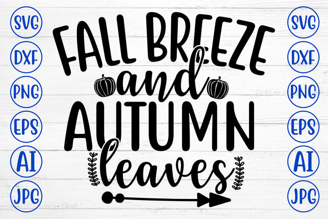 FALL BREEZE AND AUTUMN LEAVES SVG Cut File SVG Syaman 