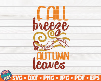 Fall breeze and autumn leaves SVG | Fall SVG SVG HQDigitalArt 