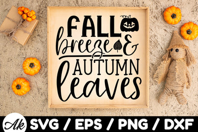 Fall breeze and autumn leaves svg SVG akazaddesign 