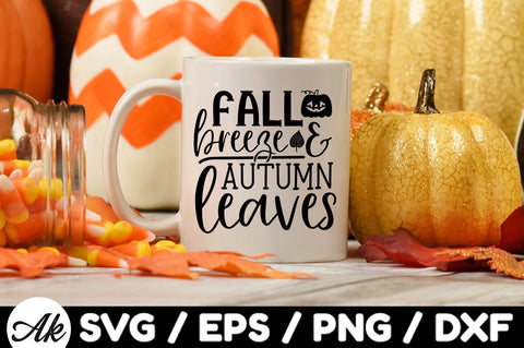 Fall breeze and autumn leaves svg SVG akazaddesign 