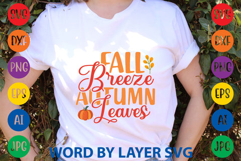 Fall Breeze Autumn Leaves, Autumn SVG Design SVG Rafiqul20606 