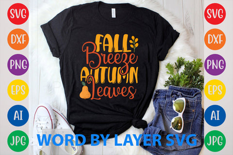 Fall Breeze Autumn Leaves, Autumn SVG Design SVG Rafiqul20606 